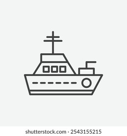 Warship icon set. vector illustration.