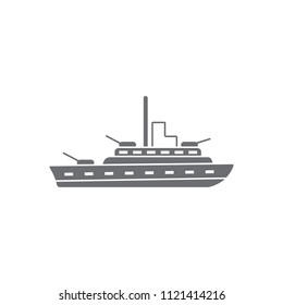 Warship icon. Simple element illustration. Warship symbol design from Transport collection set. Can be used for web and mobile on white background