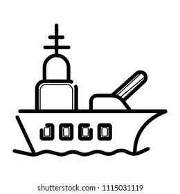 warship icon vector