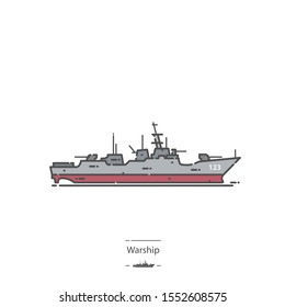 Warship - Line color icon