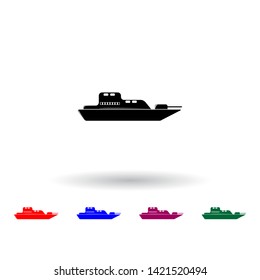 warship multi color icon. Elements of army & war set. Simple icon for websites, web design, mobile app, info graphics