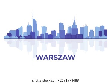 Warszaw (Poland) Panorama Vector `illustration