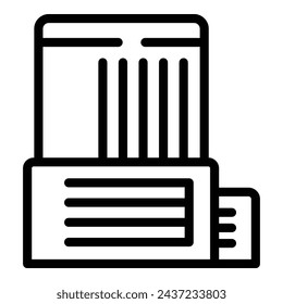 Warszawa city center icon outline vector. Poland architectural wonder. Cultural cityscape landscape