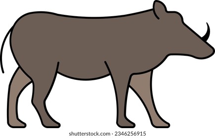 warthog boar pig hog animal Outline