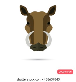 Warthog color flat icon