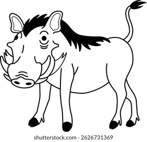 The warthog icon isolated on white background