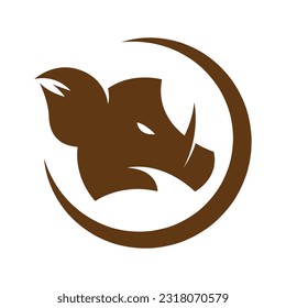 Warthog icon logo design illustration