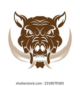 Warthog icon logo design illustration