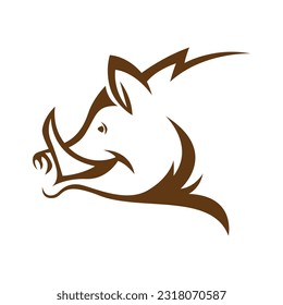 Warthog icon logo design illustration