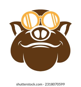 Warthog icon logo design illustration