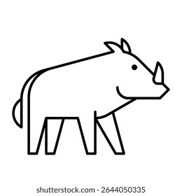 Warthog Logo. Icon design. Template elements