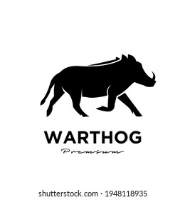 warthog simple line vector logo illustration design