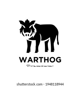 warthog simple line vector logo illustration design