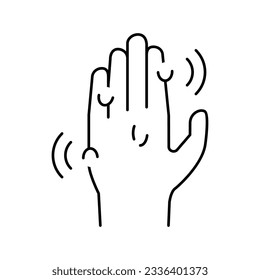 warts disease line icon vector. warts disease sign. isolated contour symbol black illustration