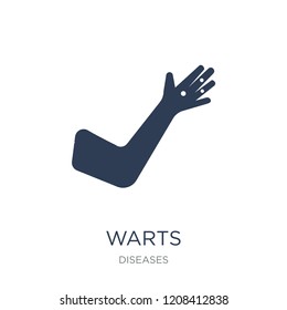 Warts icon. Trendy flat vector Warts icon on white background from Diseases collection, vector illustration can be use for web and mobile, eps10