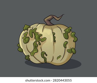 Warty pumpkin. Vector illustration in flat cartoon style. Perfect for Halloween, Thanksgiving, autumn designs, harvest festivals, farm markets, stickers, and seasonal decorations.