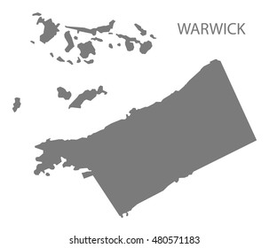 Warwick Bermuda Map in grey