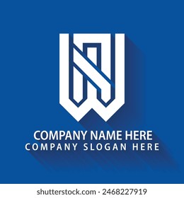 WAS, WA,WS letter modern minimal abstract logo