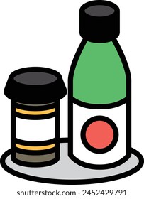Wasabi bottle in Asian food concept