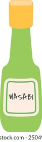 Wasabi bottle color icon. Green dip sauce