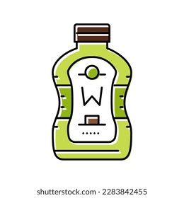 wasabi bottle sauce food color icon vector. wasabi bottle sauce food sign. isolated symbol illustration