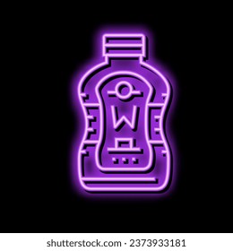 wasabi bottle sauce food neon light sign vector. wasabi bottle sauce food illustration