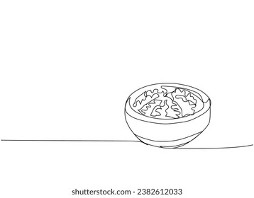 wasabi in a bowl, Sushi set one line art. Continuous line drawing of sushi, japanese, food, roll, culture, tasty, restaurant, japan, asian, sea, menu