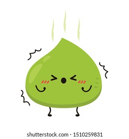 Wasabi character design. wasabi vector .on white background. wallpaper.