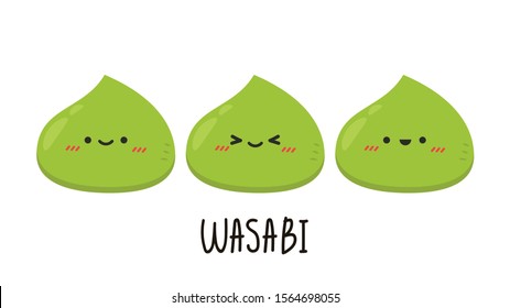 Wasabi character design. wasabi vector .on white background. wallpaper.