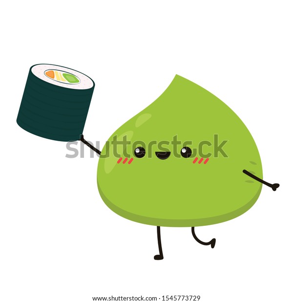 Wasabi Character Design Wasabi Vector On Stock Vector Royalty Free 1545773729 Shutterstock 3275