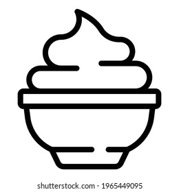 Wasabi cream icon. Outline Wasabi cream vector icon for web design isolated on white background