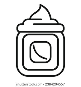 Wasabi cream on sushi roll icon outline vector. Sauce asian culture. Herb cuisine ingredient