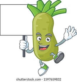 Wasabi cute cartoon character style bring board