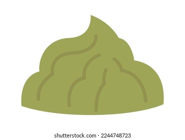 Wasabi flat icon Japanese strong-tasting horseradish. Vector illustration