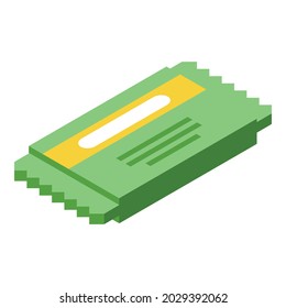 Icono de Wasabi vector isométrico. Tiras de salmón. Japón picante