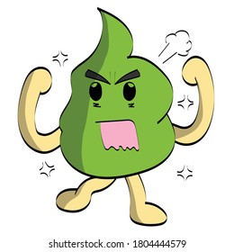 Wasabi Man look like spicy taste