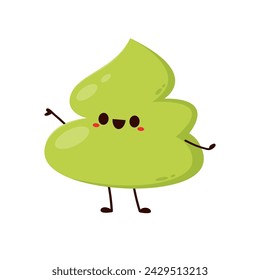 Wasabi mascot vector .Wasabi on white background. 