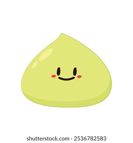 Wasabi mascot vector .Wasabi on white background. 
