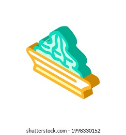 wasabi on plate isometric icon vector. wasabi on plate sign. isolated symbol illustration