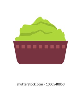 Wasabi on white background, vector illustration