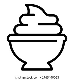 Wasabi paste icon. Outline Wasabi paste vector icon for web design isolated on white background