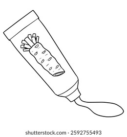 wasabi paste illustration hand drawn outline vector