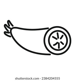 Wasabi root plant icon outline vector. Green food healthy. Spicy herb stem eating