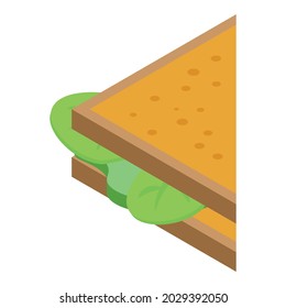 Wasabi sandwich icon isometric vector. Snack food. Japan spicy