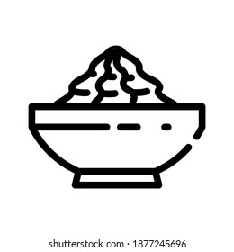 wasabi sauce line icon vector. wasabi sauce sign. isolated contour symbol black illustration