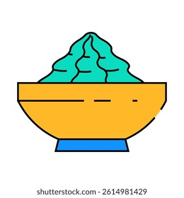 wasabi sauce line icon vector. wasabi sauce sign. isolated symbol illustration