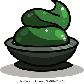 Wasabi sushi set illustration vector