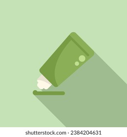 Wasabi tooth paste icon flat vector. Food green culture. Asian green food