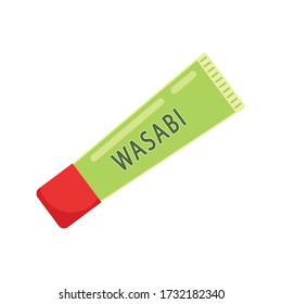 Wasabi tube vector. Wasabi tube on white background.