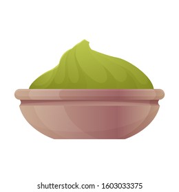 Wasabi vector icon.Realistic vector icon isolated on white background wasabi .